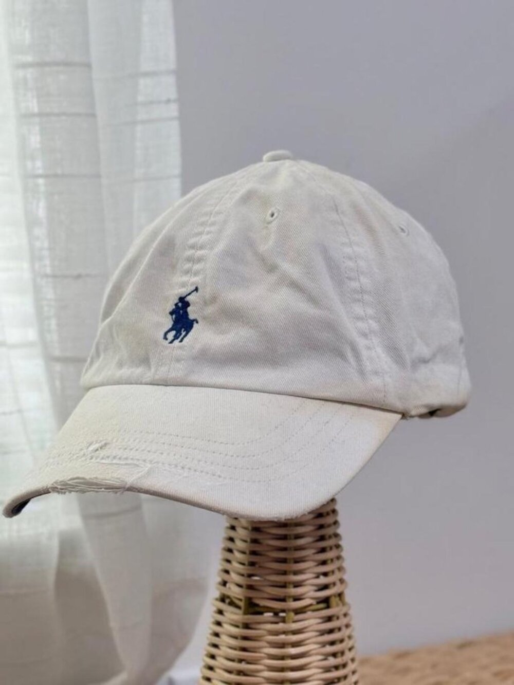 vintage distressed Polo Ralph Lauren white hat